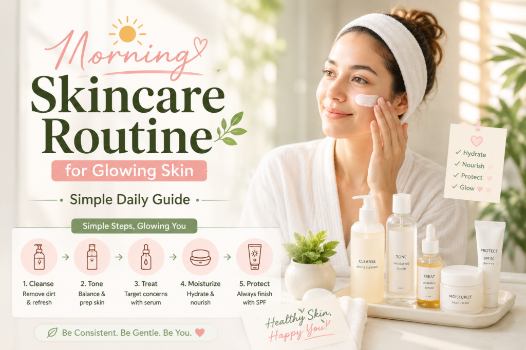 Morning Skincare Routine for Glowing Skin: Simple Daily Guide