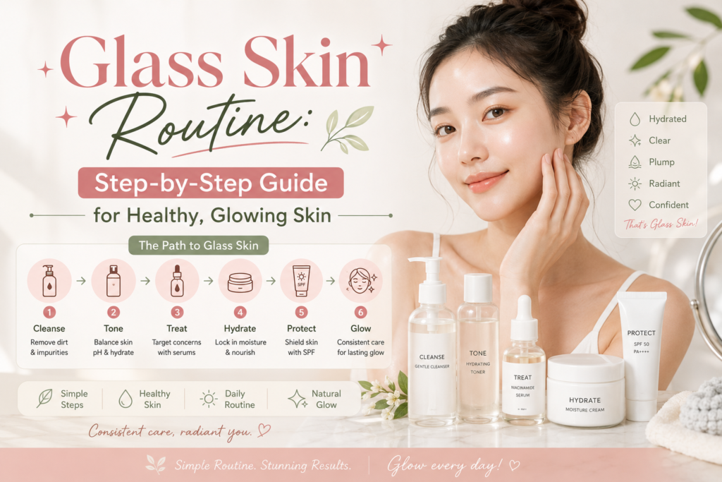 Glass Skin Routine: Step-by-Step Guide for Healthy, Glowing Skin